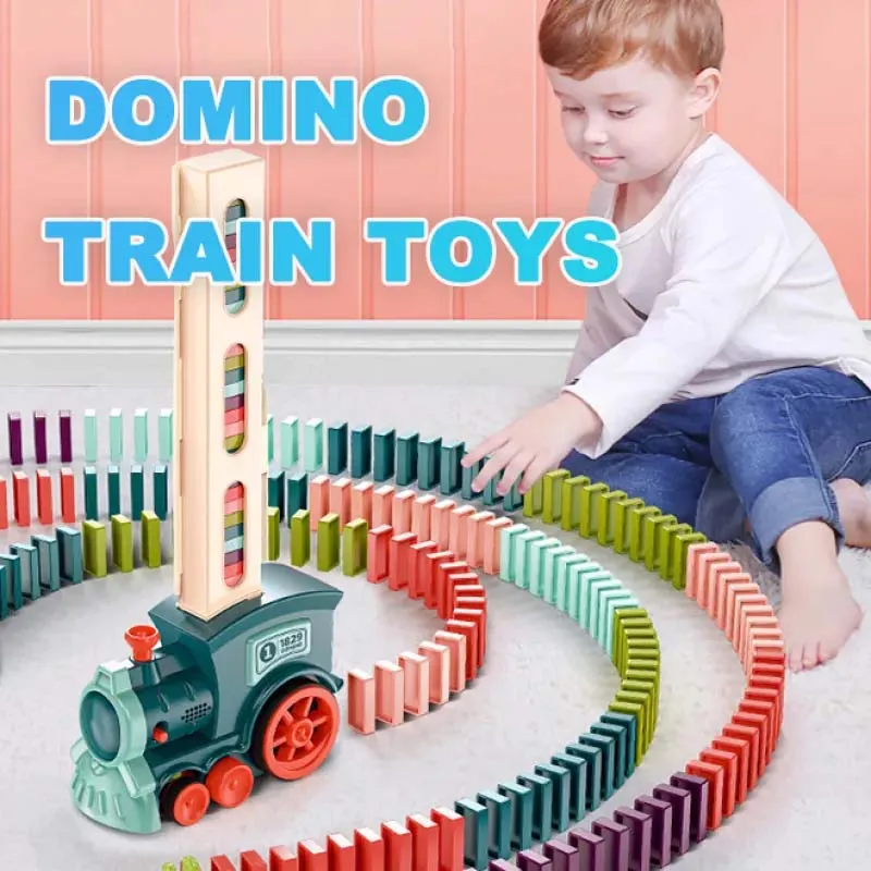 Automatic Release Domino Train Puzzle