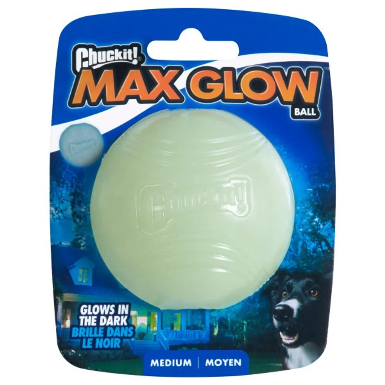 Chuckit! Max Glow in the Dark Ball for Dogs Medium 1 Pack