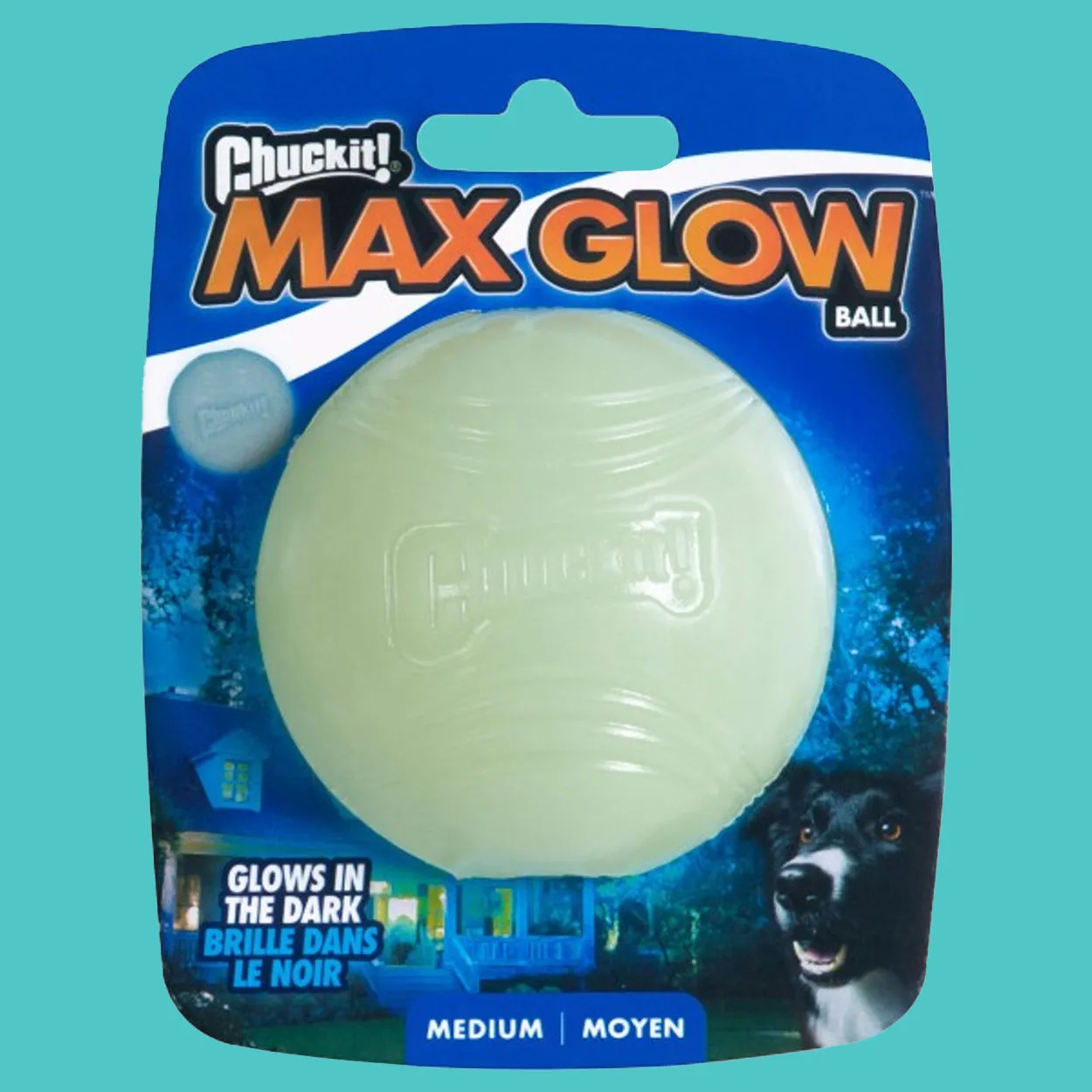 Chuckit! Max Glow in the Dark Ball for Dogs Medium 1 Pack