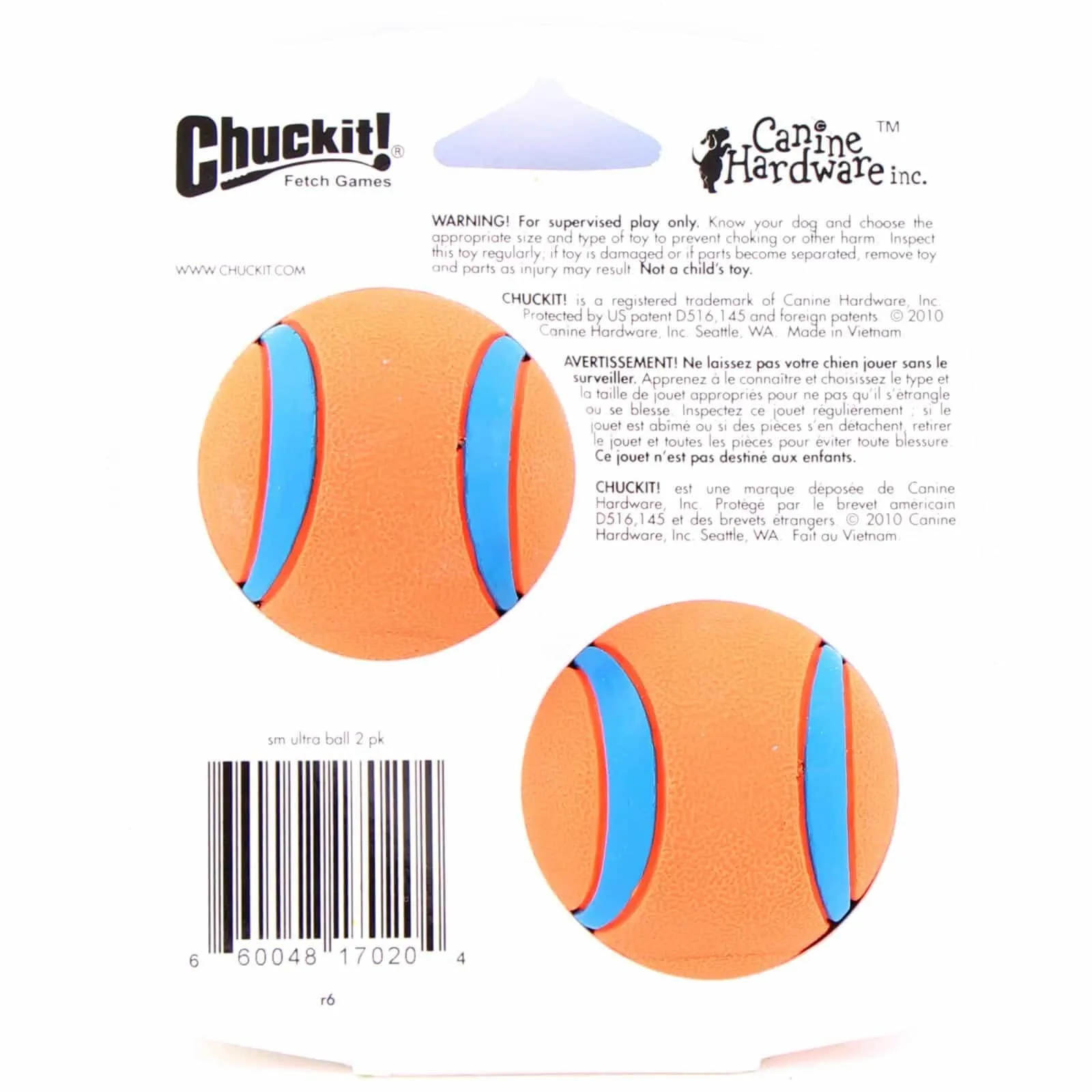 Chuckit - Ultra Rubber Ball - Dog Toy - 2 Pack