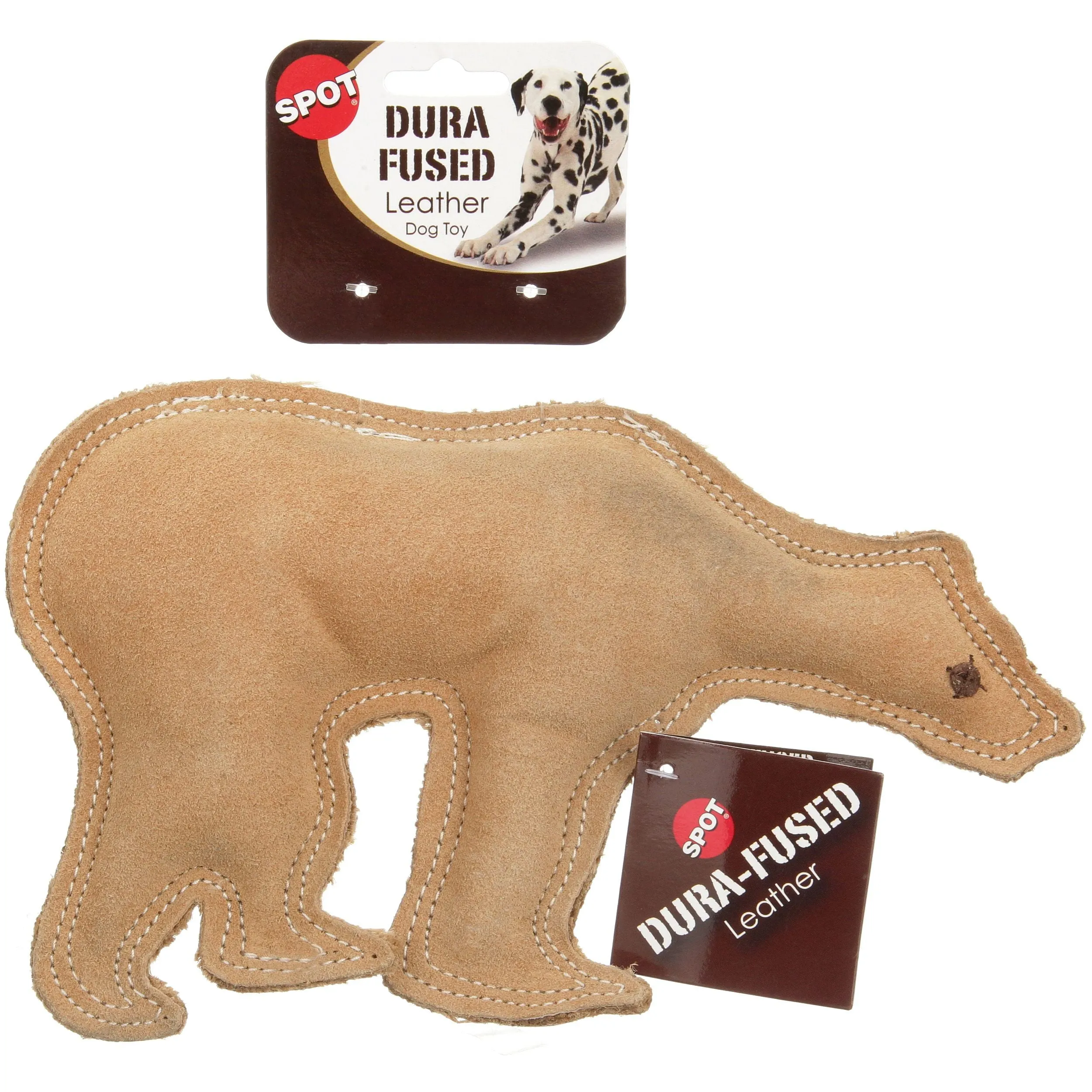 Dura-Fused Durable Leather Bear Dog Toy - Meet Bear Buddy! 🐻🦴