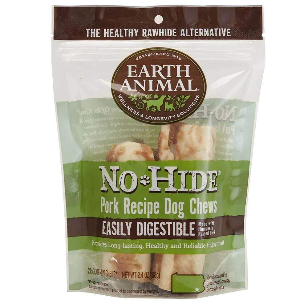 Earth Animal 2-Pack No-Hide Pork Chew Dog Treats