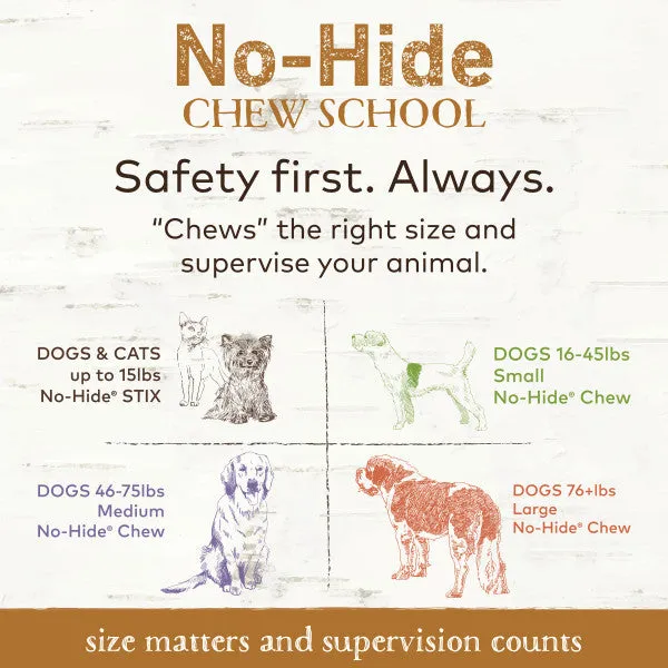 Earth Animal No-Hide Cage-Free Venison Natural Rawhide Alternative Dog Chews, 4-in