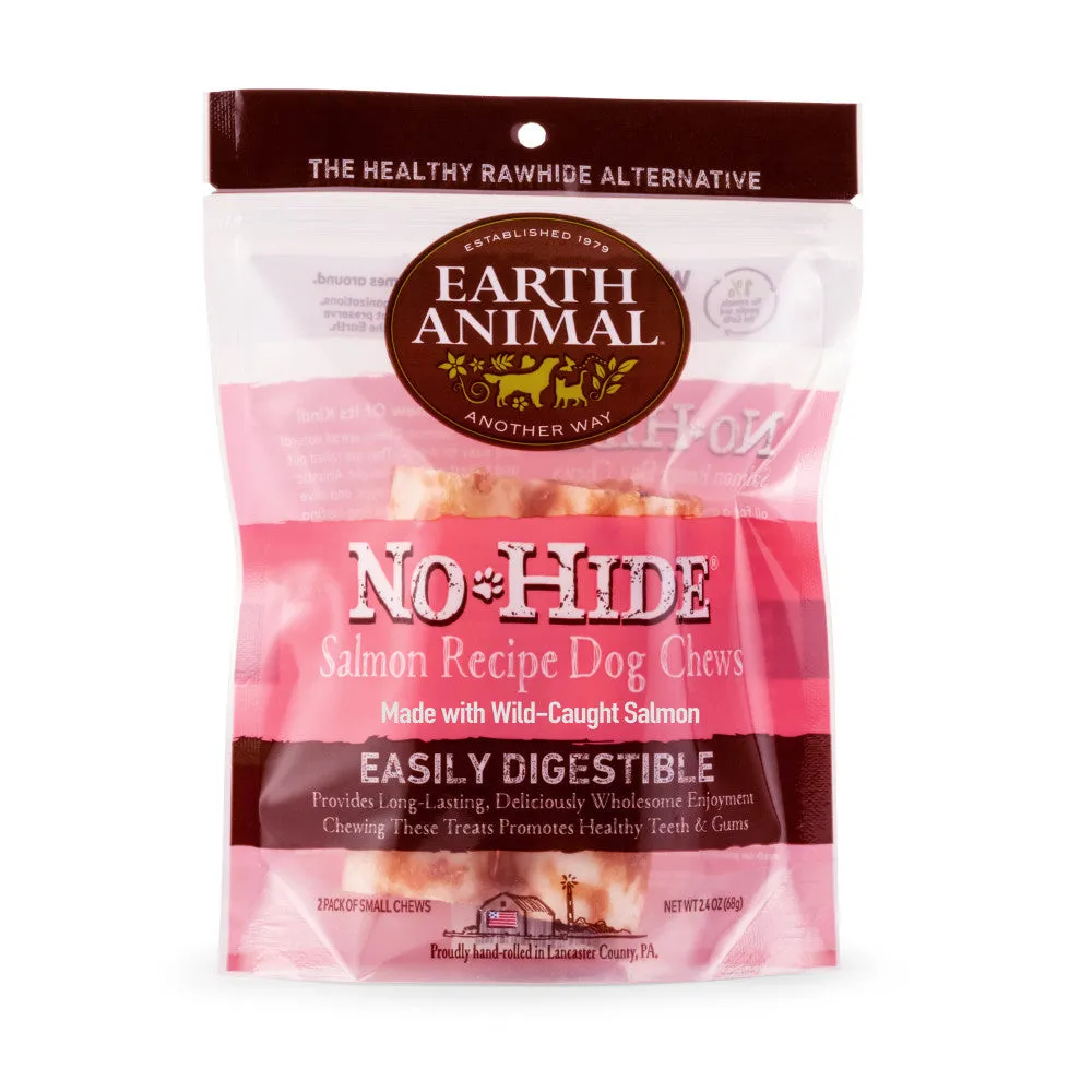 Earth Animal No-Hide Salmon Chew Dog Treat, Small, 2-pack