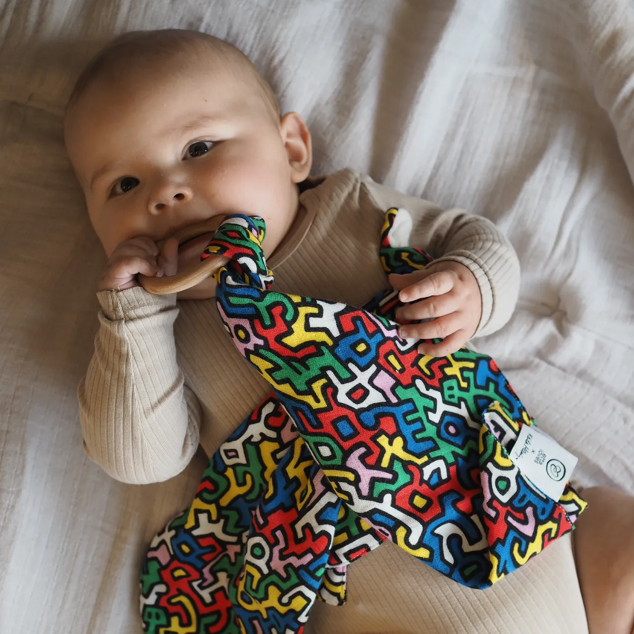 Etta Loves X Keith Haring Teething Lovey - For 5  Month Old Babies