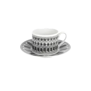 Fornasetti Architettura Teacup and Saucer