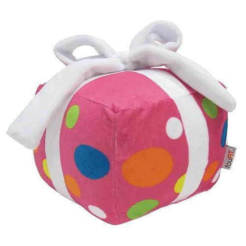 FouFouBrands Plush Birthday Present Dog Toy (Pink)