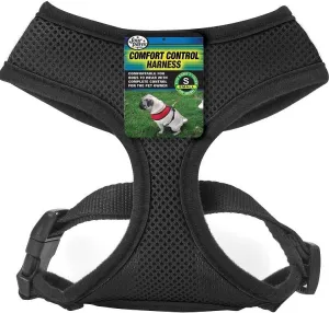 Four Paws Black Comfort Control Dog Harness (Medium: For Dogs 7-10 lbs)