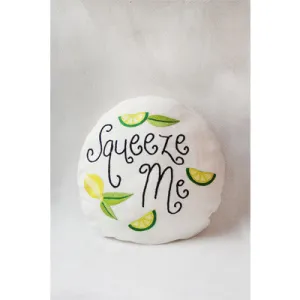 Hand Embroidered Linen "Squeeze Me"