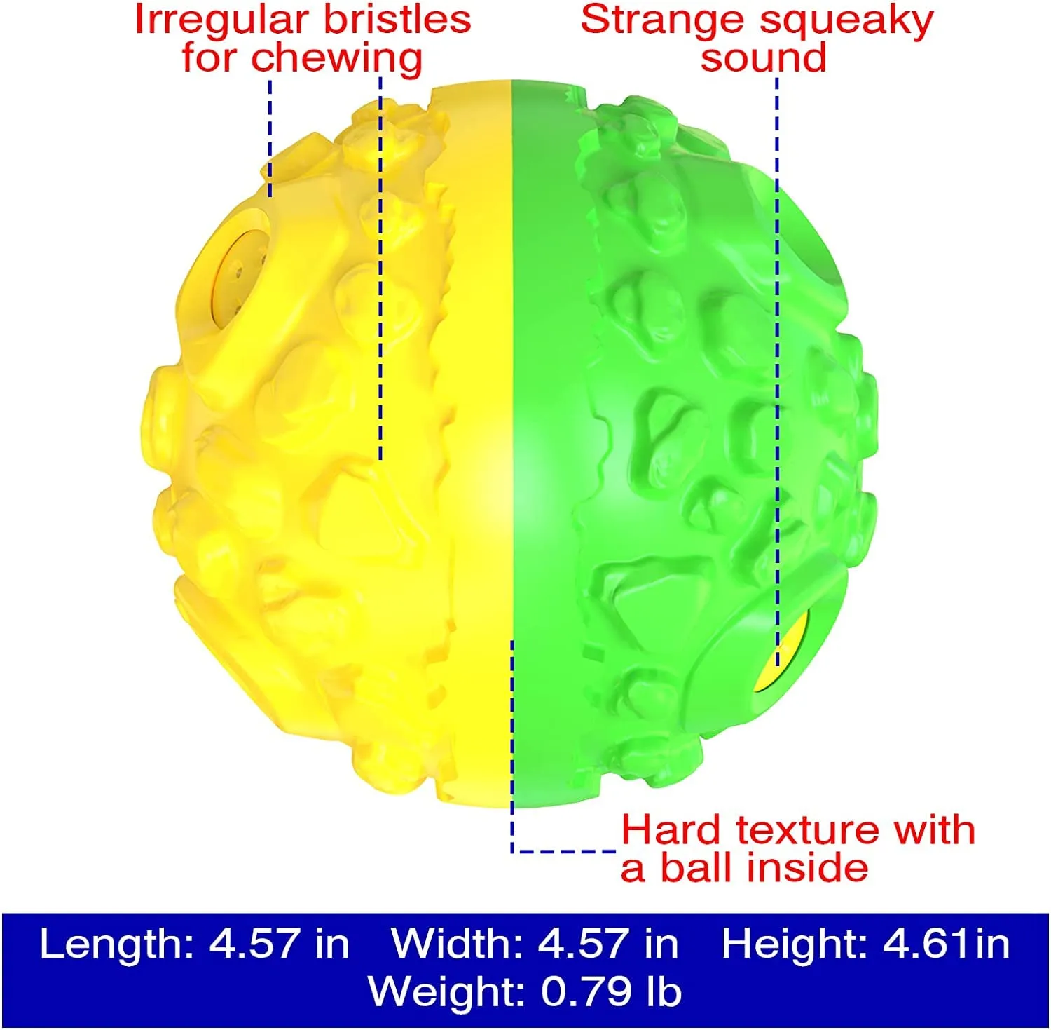 KADTC Dog Giggle Ball Interactive Squeaky Toys Puppy Wobble Wag Talking Balls for Small/Medium Chewers Durable Rubber Fun Sounds When Rolled or Shaken Best Toy with Squeaker to Keep Them Busy Doggy Gift