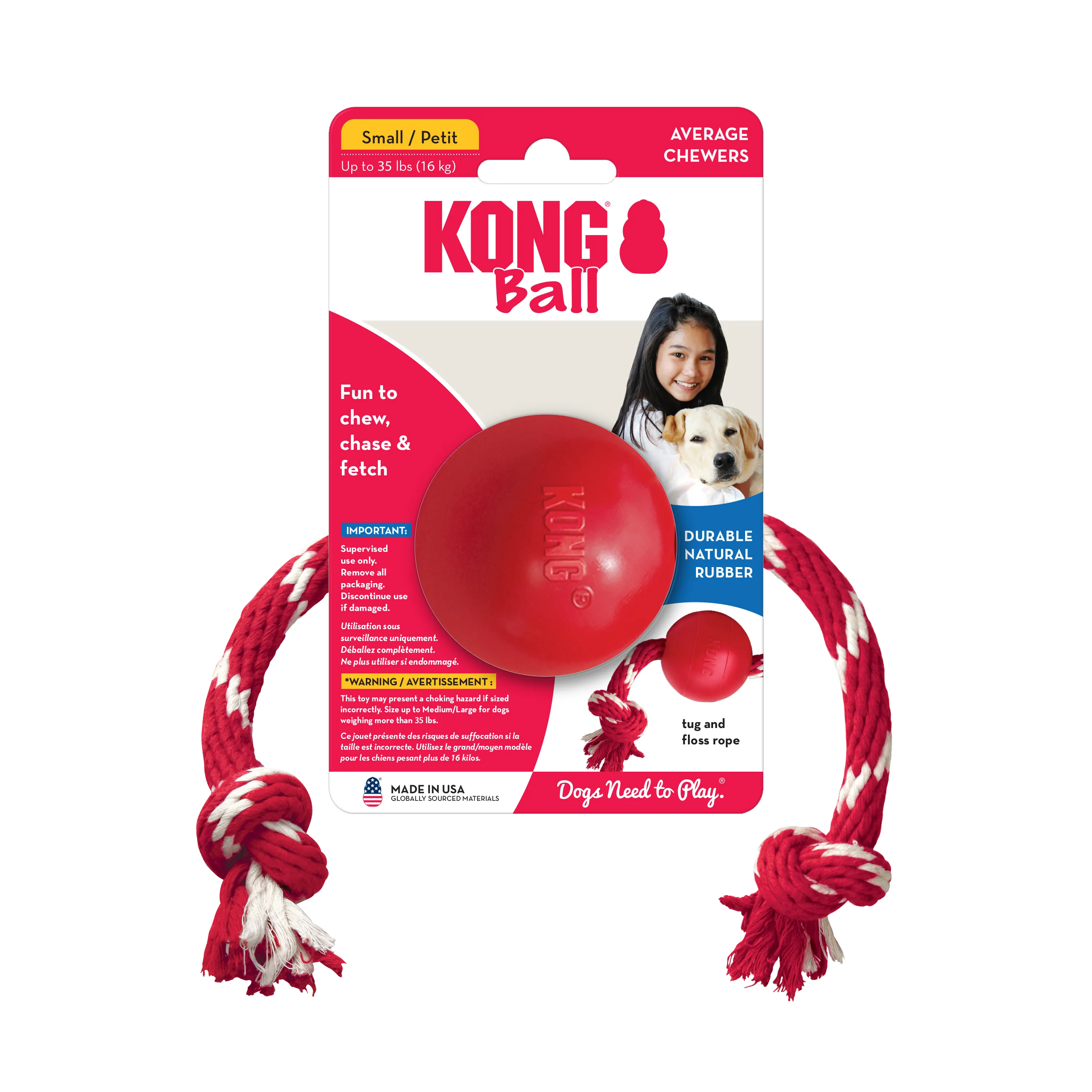 KONG Ball with Rope