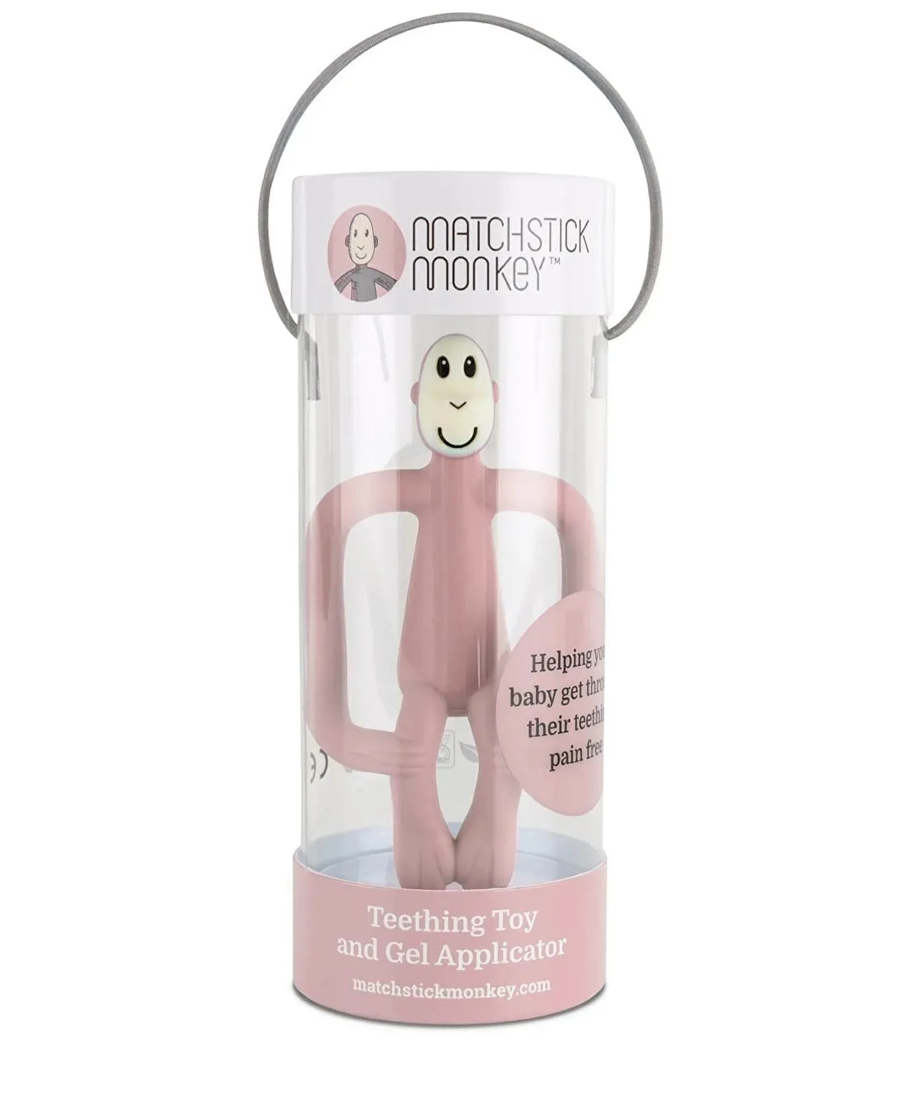 Matchstick Monkey Original Teething Toy - Dusty Pink