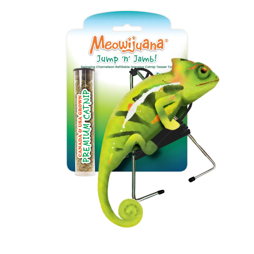 Meowijuana Jump ‘n’ Jamb Chameleon Cat Toy