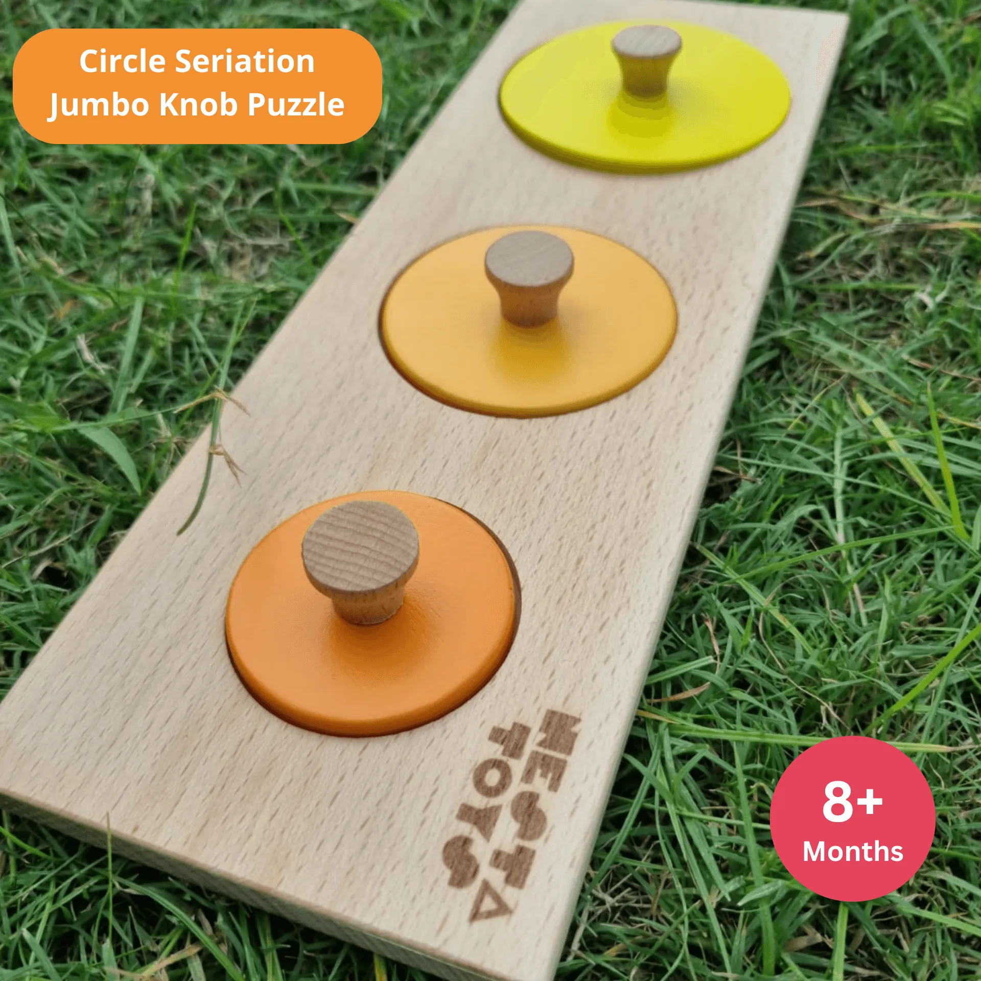 Montessori Early Math Puzzle Combo - Shapes & Circle Seriation | Educational Shapes Puzzles for Baby