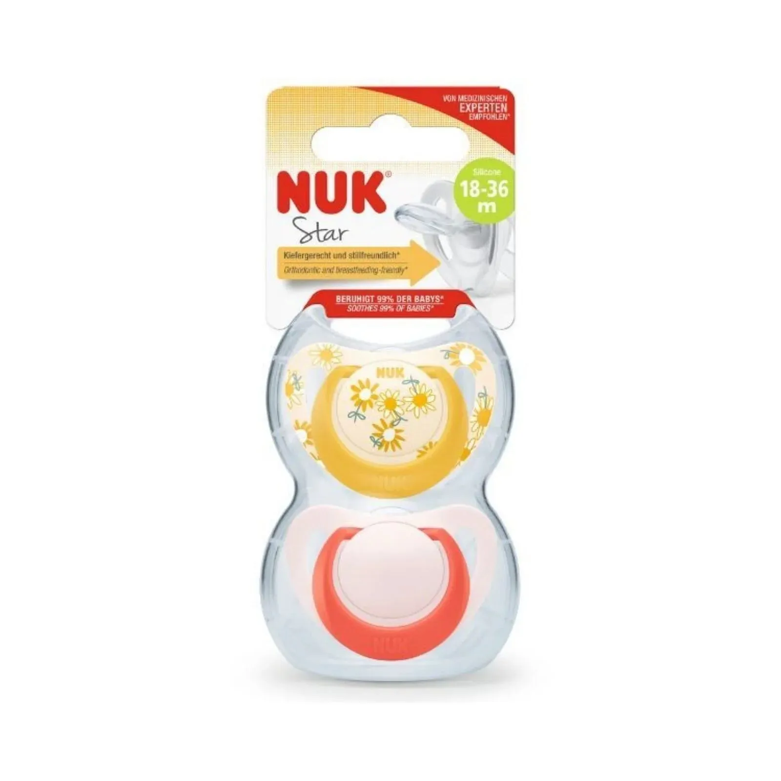 NUK Star Soother 18-36 months 2 pcs - Red