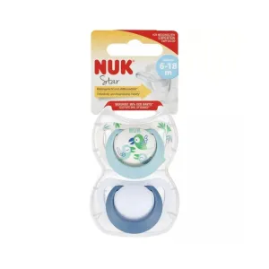 NUK Star Soother 6-18 months 2 pcs - Blue