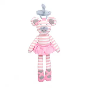 Organic Pacifier Buddies Ballerina Mouse