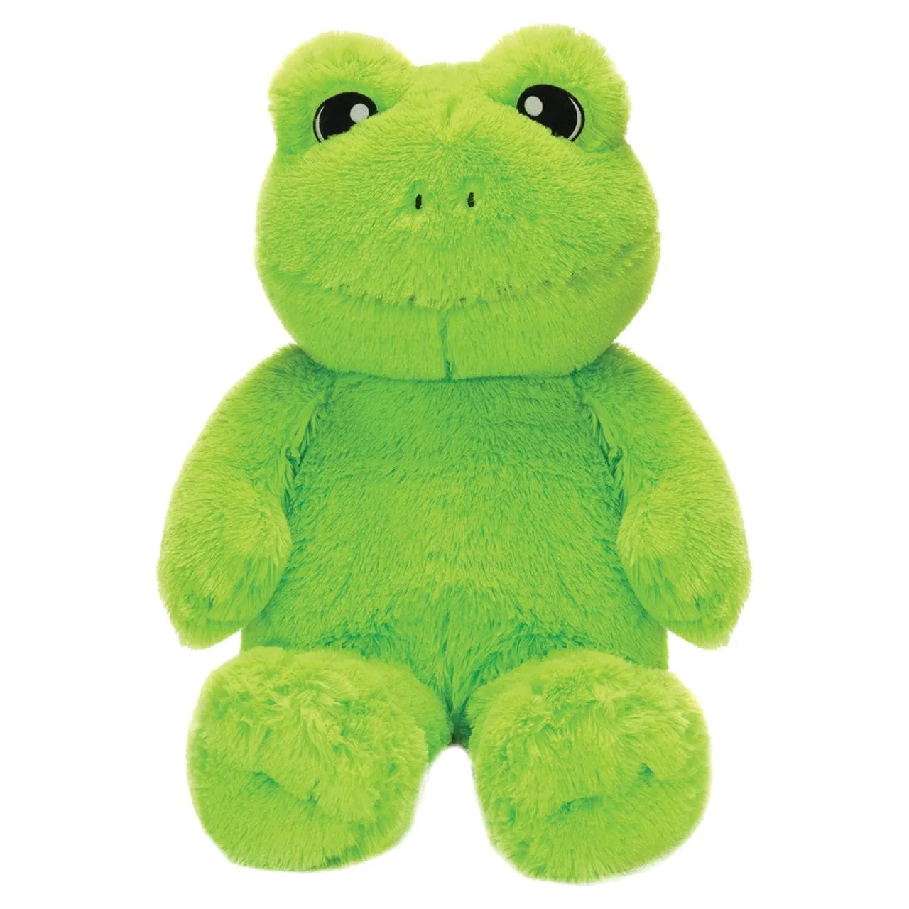 Plush Green Frog Large or Jumbo Size Embroidered Eyes