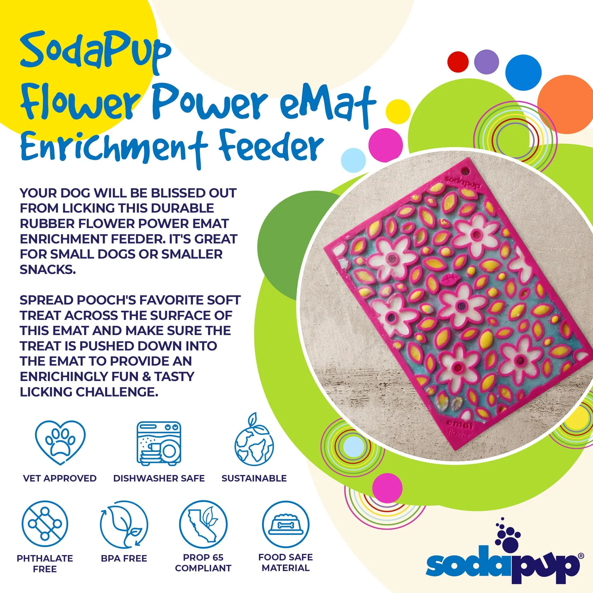 SP Enrichment Lick Mat - Flower Power