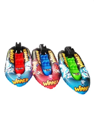 Wind Up Bath Boat Toy 15 cm - Set of 3 Assorted Colours