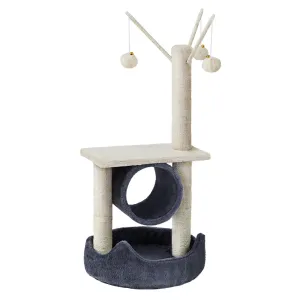 z Cat Tree Scratching Post 76cm Scratcher Tower Condo House Hanging toys